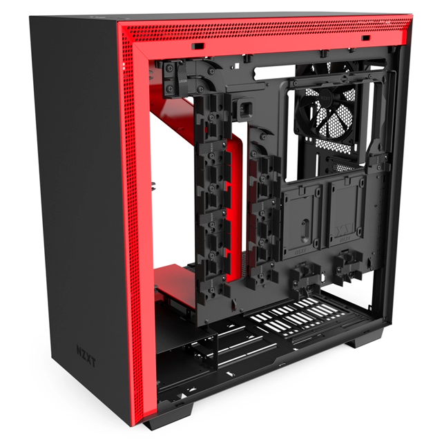 GABINETE NZXT H710 BLACK/RED MATE 4 VNTILADORES CRISTAL TEMPLADO - CA-H710B-W1