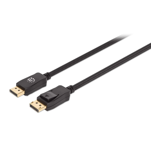 Cable Displayport Manhattan V1.4 M-M | 2 m (6.56 pies) | Compatible con 4K | 144Hz | HDR |  Negro | 353618