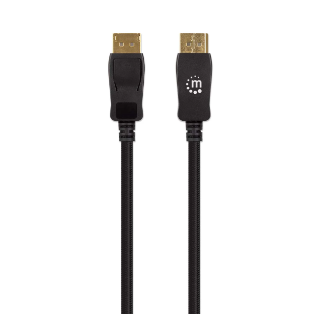 Cable Displayport Manhattan V1.4 M-M | 2 m (6.56 pies) | Compatible con 4K | 144Hz | HDR |  Negro | 353618