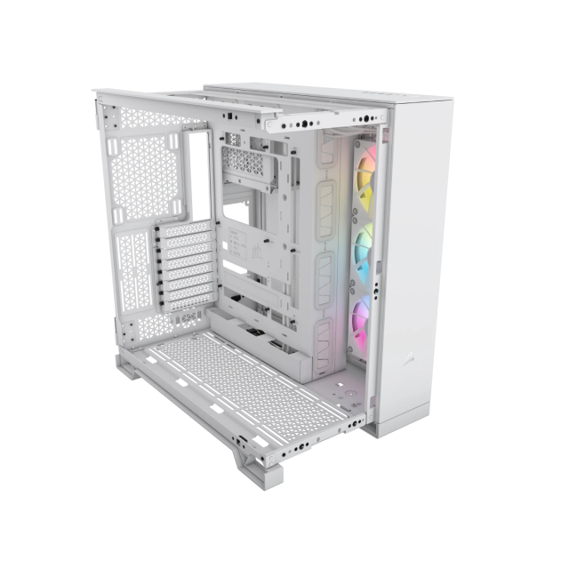 Gabinete Corsair iCUE LINK 6500X RGB | Semitorre | E-ATX/ATX/mATX/MiniITX | Micro-ATX/Mini-ITX (Conector inverso) | 3 Ventiladores iCUE LINK preinstalados | Color Blanco | CC-9011270-WW