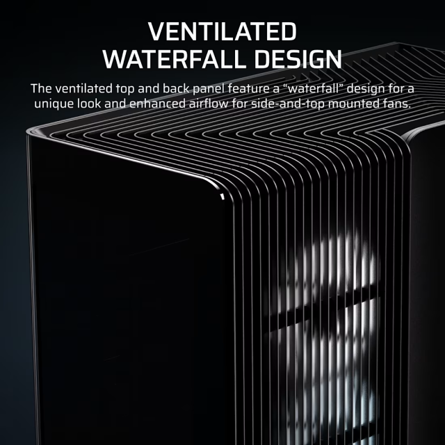 Gabinete Corsair FRAME 4500X RS-R ARGB | Torre Completa | E-ATX / ATX / Micro-ATX / Mini-ITX | USB 3.2 / USB-A / USB-C | Cristal Templado Panorámico Curvo | Incluye 3 Ventiladores ARGB | Negro | CC-9011314-WW