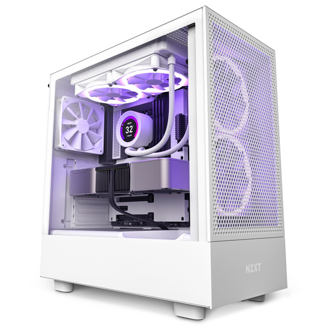 Gabinete gamer NZXT H5 Flow | White | ATX | CC-H51FW-01