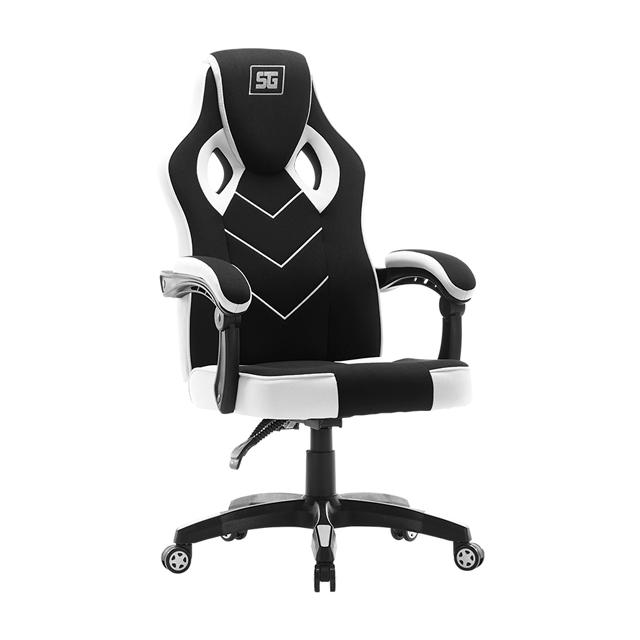 SILLA GAMER DEPORTIVA VORAGO CGC301-WH BLANCA / TELA