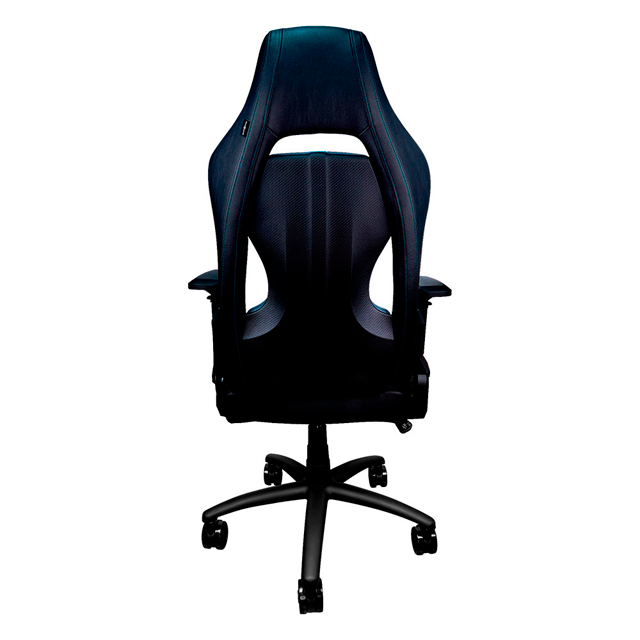 SILLA GAMER GAME FACTOR AZUL RECLINABLE 4D TACTO PIEL 150KG - CGC650-BL