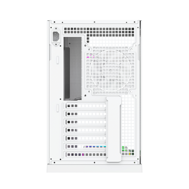 Gabinete Munfrost Flow | Media Torre | ATX / Micro-ATX / Mini-ITX | USB 2.0 / USB 3.0 / USB-A / USB-C | Cristal Templado | Incluye 4 Ventiladores ARGB | Blanco | CGFLOWWMFT