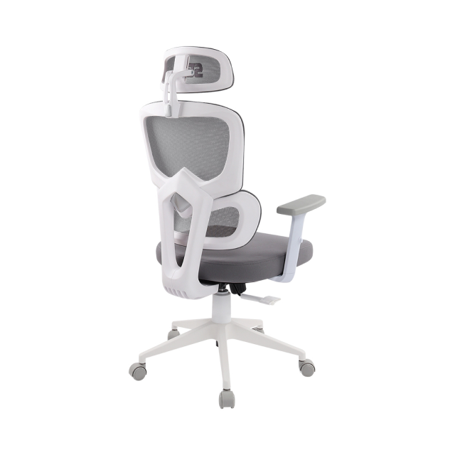 Silla Gamer Vorago Start the Game Mesh | Blanco | Transpirable | Ergonómica con descansa brazos 1D | Hasta 150kg | CGM-400-WH	