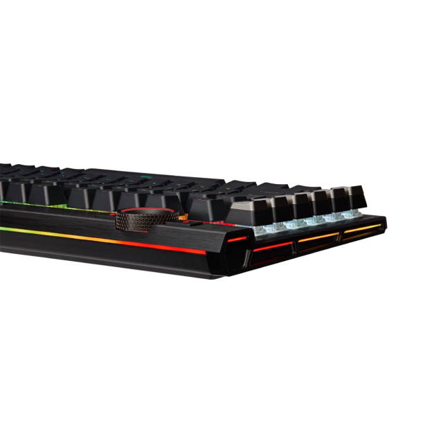 Teclado mecánico Corsair K100 RGB | Alámbrico | Switch Cherry MX Speed | Full Size (110 Teclas) | Color Negro | Inglés | CH-912A014-NA
