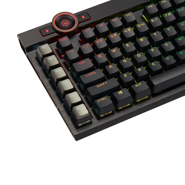 Teclado mecánico Corsair K100 RGB | Alámbrico | Switch Cherry MX Speed | Full Size (110 Teclas) | Color Negro | Inglés | CH-912A014-NA