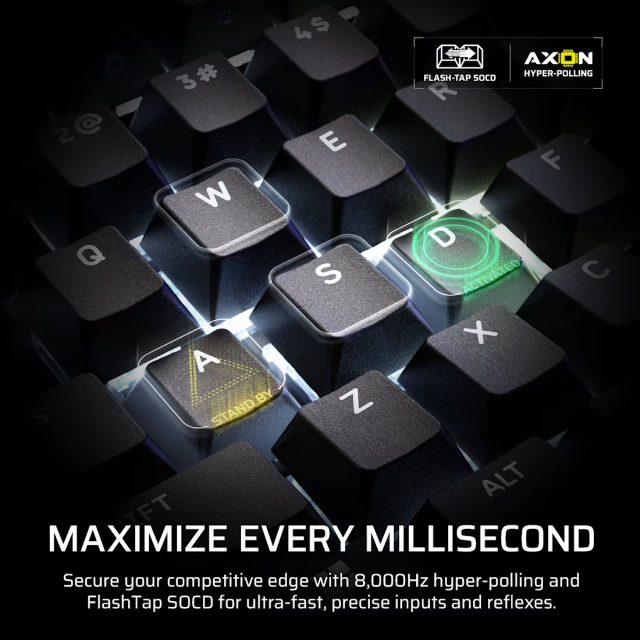 Teclado Gamer Mecánico Alámbrico Corsair GALLEON 100 SD | TKL | Stream Deck Integrado | Reposamuñecas Magnético | Switch Linear MLX Pulse | Inglés | RGB | Negro | CH-912A31I-NA