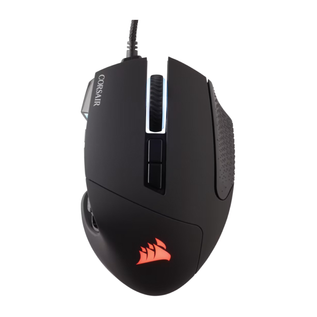 Mouse Gamer Alámbrico Corsair SCIMITAR RGB ELITE | 18000 DPI | Sensor Óptico PixArt PMW 3391 | 17 Botones Programables | RGB | Negro | CH-9304211-NA