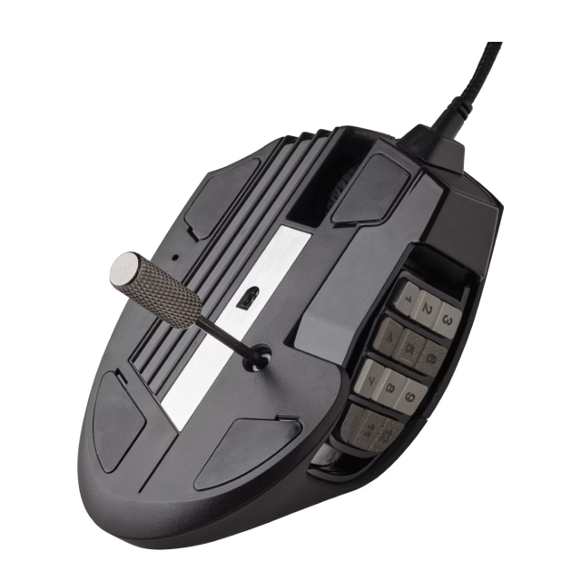 Mouse Gamer Alámbrico Corsair SCIMITAR RGB ELITE | 18000 DPI | Sensor Óptico PixArt PMW 3391 | 17 Botones Programables | RGB | Negro | CH-9304211-NA