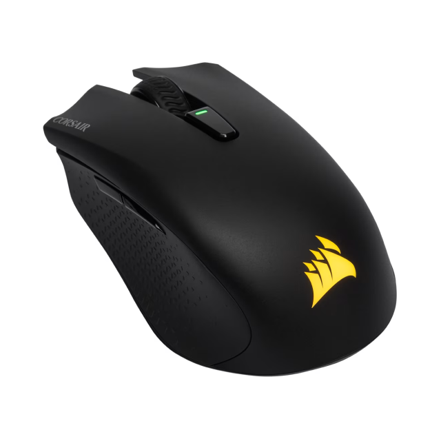 Mouse Gamer Inalámbrico Corsair HARPOON RGB WIRELESS | Hasta 60 Horas de Batería | Switch Omron | Máx. 10000 DPI | Sensor Óptico | 99g | 6 Botones Programables | 2.4GHz SLIPSTREAM / Bluetooth / USB | RGB | Negro | CH-9311011-NA