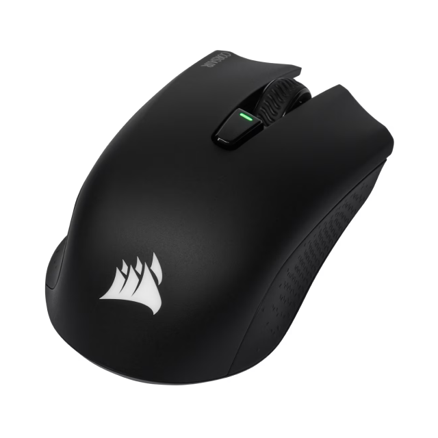 Mouse Gamer Inalámbrico Corsair HARPOON RGB WIRELESS | Hasta 60 Horas de Batería | Switch Omron | Máx. 10000 DPI | Sensor Óptico | 99g | 6 Botones Programables | 2.4GHz SLIPSTREAM / Bluetooth / USB | RGB | Negro | CH-9311011-NA