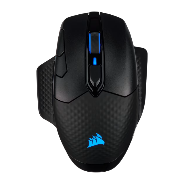 Mouse Gamer Inalámbrico Corsair DARK CORE RGB PRO SE | Hasta 24 hrs de Batería Recargable | Máx. 18,000 DPI | Sensor Óptico PixArt PAW3392 | 8 Botones Programables | Conexión 2.4GHz / Bluetooth / USB-A | RGB | Negro | CH-9315511-NA