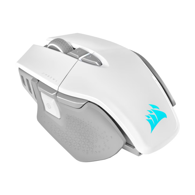 Mouse Gamer Inalámbrico Corsair M65 RGB ULTRA WIRELESS | 26000 DPI | Sensor Óptico MARKSMAN | 110 a 128 g | Ajuste de Peso | 8 Botones Programables | Hasta 120 Hrs de Batería | RGB | Blanco | CH-9319511-NA2
