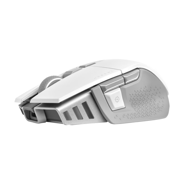 Mouse Gamer Inalámbrico Corsair M65 RGB ULTRA WIRELESS | 26000 DPI | Sensor Óptico MARKSMAN | 110 a 128 g | Ajuste de Peso | 8 Botones Programables | Hasta 120 Hrs de Batería | RGB | Blanco | CH-9319511-NA2
