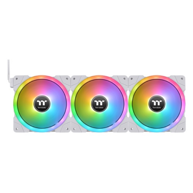 Kit de Ventiladores Thermaltake - Swafan EX 14 RGB Blanco TT Premium - 3 Fan Pack - CL-F162-PL14SW-A