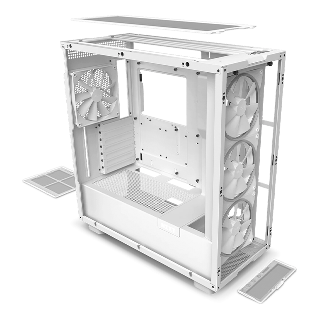 GABINETE GAMER NZXT H7 ELITE WHITE E-ATX CRISTAL TEMPLADO - CM-H71EW-01