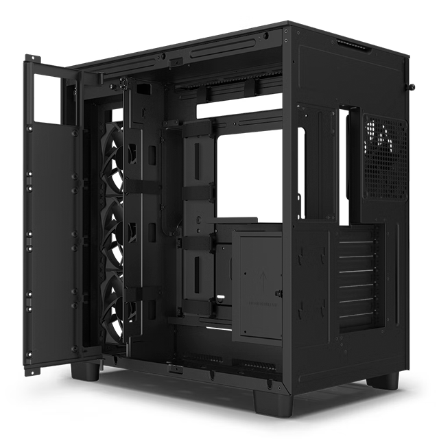 Gabinete NZXT H9 Flow Negro | 4 Ventiladores | Cristal Templado | CM-H91FB-01