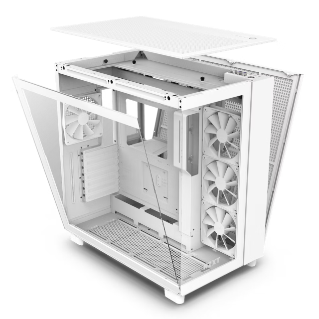 Gabinete NZXT H9 Flow Blanco | 4 ventiladores | Cristal Templado | CM-H91FW-01