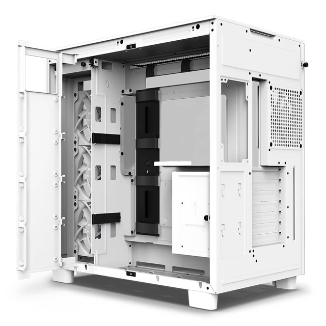 Gabinete NZXT H9 Flow Blanco | 4 ventiladores | Cristal Templado | CM-H91FW-01