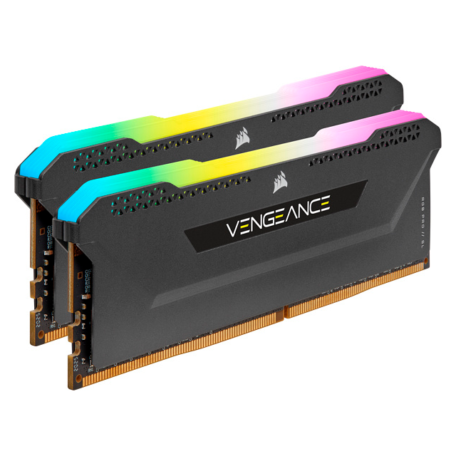 MEMORIA RAM DDR4 16GB (2X8GB) | 3600MT/s | CORSAIR VENGEANCE RGB PRO SL NEGRO | CMH16GX4M2D3600C18