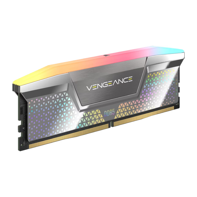Kit de Memoria RAM Corsair VENGEANCE RGB DDR5 CUDIMM | 48GB (2 x 24GB) | DDR5 | 8000 MT/s | CL38 | XMP | RGB | Negro | CMHC48GX5M2X8000C38