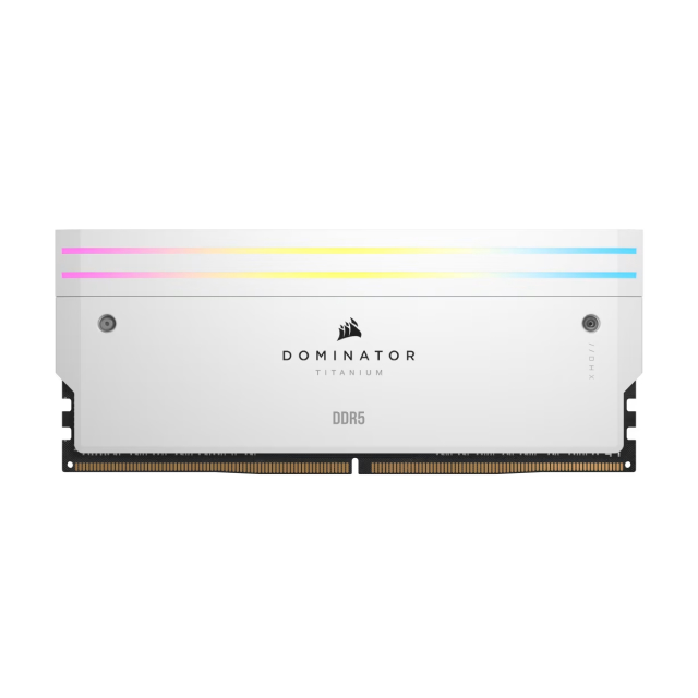 Kit de Memoria RAM Corsair DOMINATOR PLATINUM RGB | 64GB (2 x 32GB) | DDR5 | 6600 MT/s | CL32 | XMP | RGB | Blanco | CMP64GX5M2X6600C32W 