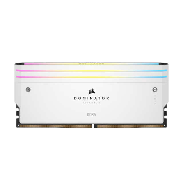 Kit de Memoria RAM Corsair DOMINATOR PLATINUM RGB | 64GB (2 x 32GB) | DDR5 | 6600 MT/s | CL32 | XMP | RGB | Blanco | CMP64GX5M2X6600C32W 