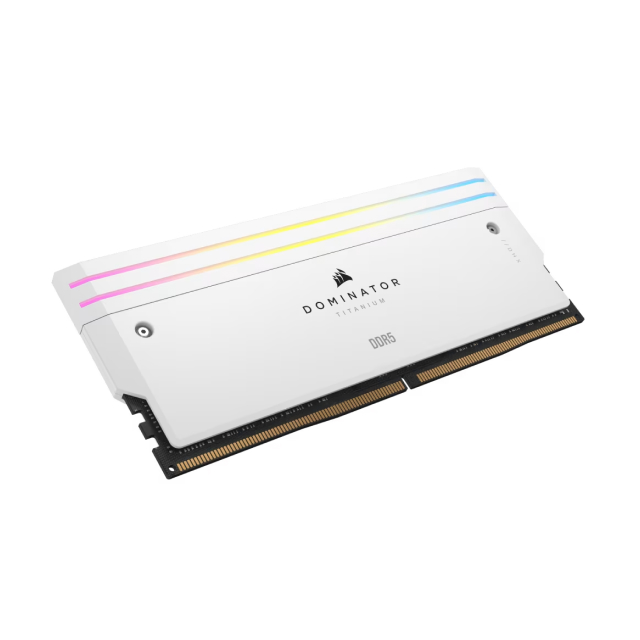 Kit de Memoria RAM Corsair DOMINATOR PLATINUM RGB | 64GB (2 x 32GB) | DDR5 | 6600 MT/s | CL32 | XMP | RGB | Blanco | CMP64GX5M2X6600C32W 