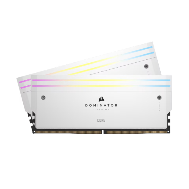 Kit de Memoria RAM Corsair DOMINATOR PLATINUM RGB | 64GB (2 x 32GB) | DDR5 | 6600 MT/s | CL32 | XMP | RGB | Blanco | CMP64GX5M2X6600C32W 