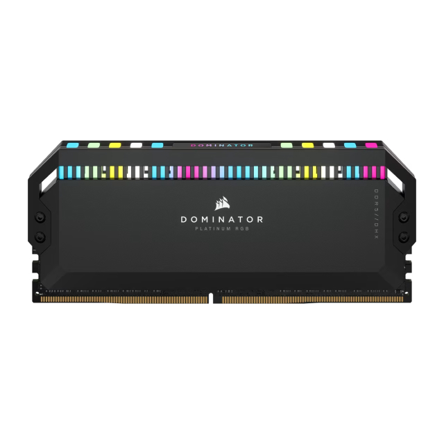 Kit de Memoria RAM Corsair DOMINATOR PLATINUM RGB | 64GB (2 x 32GB) | DDR5 | 5600 MT/s | CL40 | XMP | RGB | Negro | CMT64GX5M2B5600C40