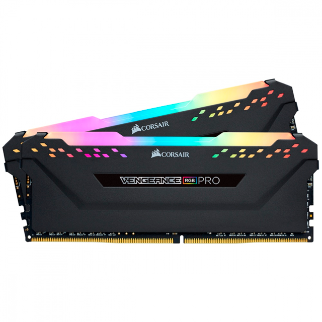 Memoria RAM DDR4 | 16GB (2x8GB) | 3600MT/s | CL18 | Corsair Vengeance RGB Pro Negro | CMW16GX4M2D3600C18