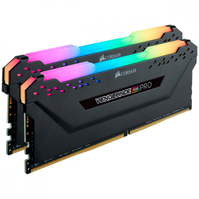 Memoria RAM DDR4 | 16GB (2x8GB) | 3600MT/s | CL18 | Corsair Vengeance RGB Pro Negro | CMW16GX4M2D3600C18