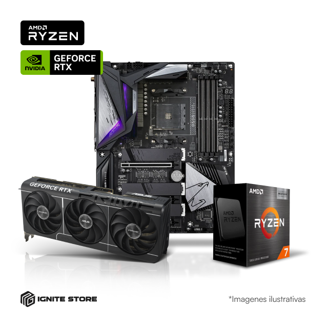 Combo Upgrade RTX 5080: Ultimate Ryzen X 5080 3D | Procesador AMD Ryzen 5700X3D + Tarjeta Madre GIGABYTE B550 AORUS Master + Tarjeta de Video ASUS Prime GeForce RTX 5080 