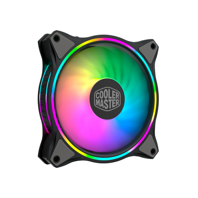 Kit de 3 Ventiladores CoolerMaster Masterfan MF120 Halo | 120mm x 3 | 650-1800 RPM | 6 - 30 dBA |  4-Pin (PWM) | RGB  3-Pin | MFL-B2DN-183PA-R1