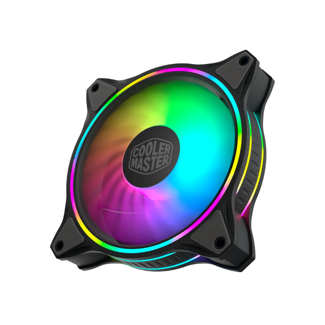 Kit de 3 Ventiladores CoolerMaster Masterfan MF120 Halo | 120mm x 3 | 650-1800 RPM | 6 - 30 dBA |  4-Pin (PWM) | RGB  3-Pin | MFL-B2DN-183PA-R1