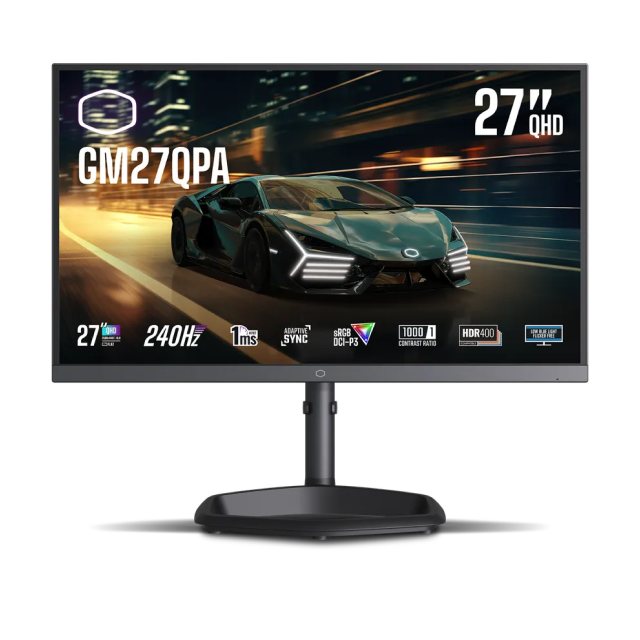 Monitor Gamer CoolerMaster GM27QPA | 27" |  Panel IPS | 2560x1440 (2K/QHD) | 240 Hz | 1ms (MPRT) | 350 nits | CMI-GM27QPA-US