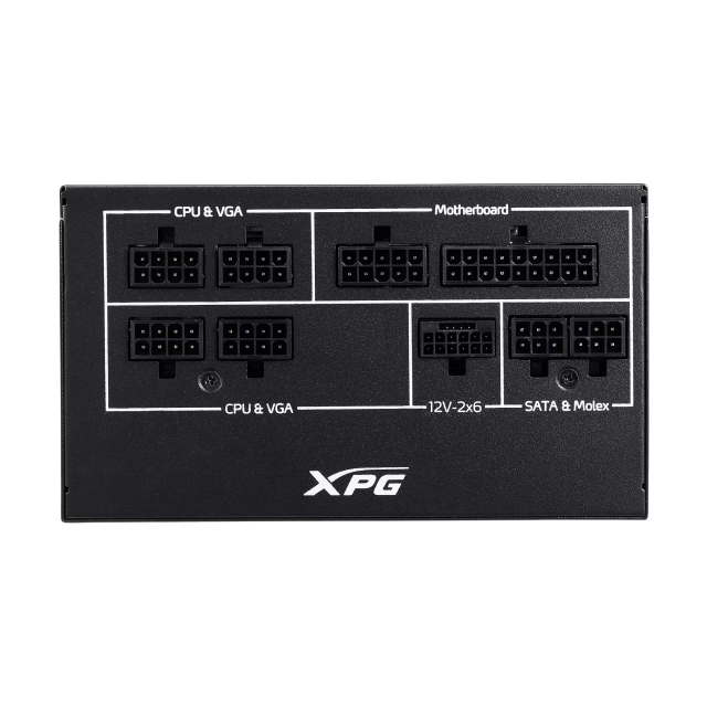 Fuente de Poder ADATA XPG CORE REACTOR II | 850W | 80 PLUS Gold | 24-pin ATX | 120 mm | Full Modular | Compatible con ATX 3.1 | Negro | COREREACTORIIVE850G-BKCUS