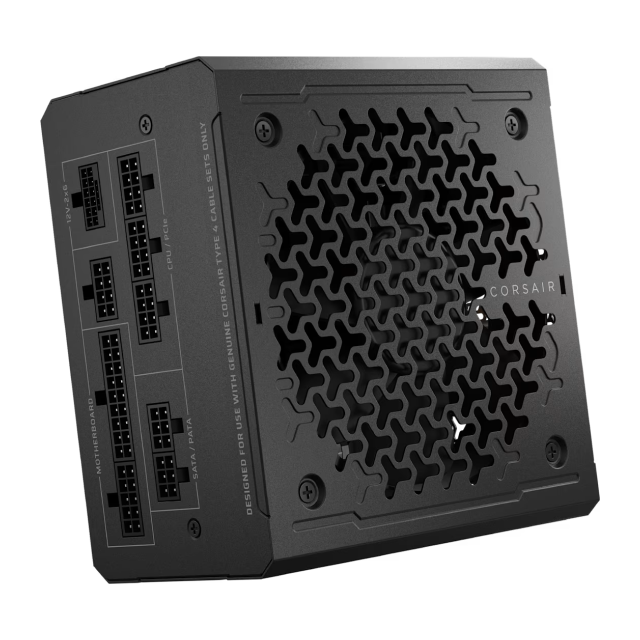 Fuente de Poder Corsair RM1000e | 1000W | 80 PLUS Gold | 16-pin ATX 3.1 | 120 mm | Full Modular | Negro | CP-9020297-NA