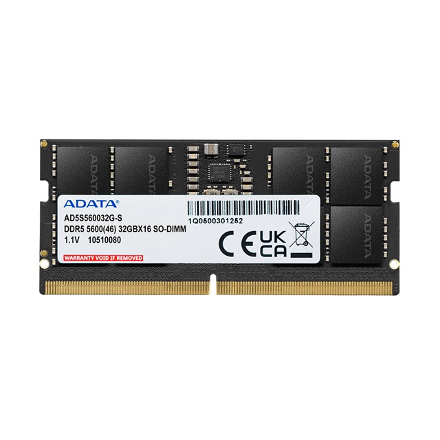 MEMORIA RAM SODIMM DDR5 16GB 5600MT/s CL40 ADATA / AD5S560016G-S