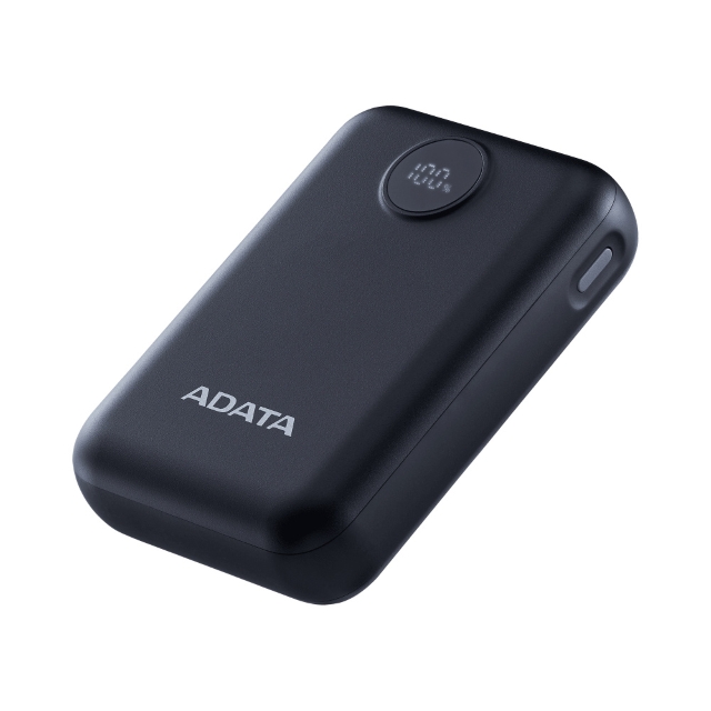 Power Bank ADATA C10022 | 10000 mAh | Batería Portátil | Color Negro | PC10022-12BK