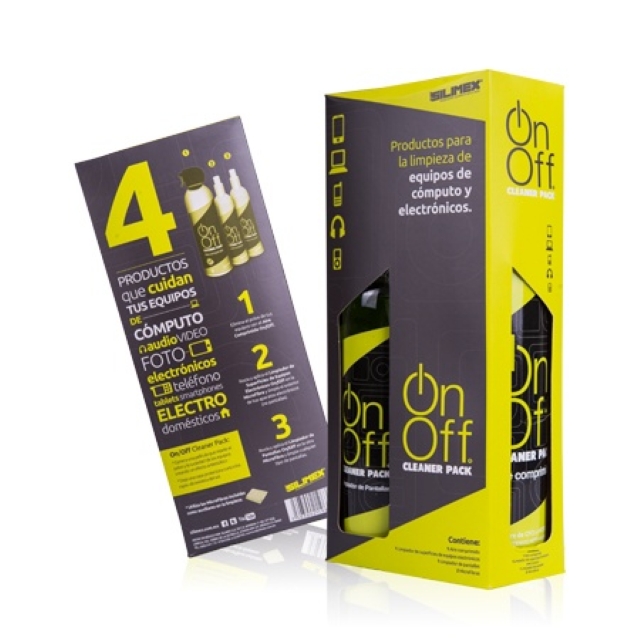 Silimex ON OFF CLEANER PACK Kit Limpiador de Pantallas | 660ml | 4 Piezas | ON OFF CLEANER PACK