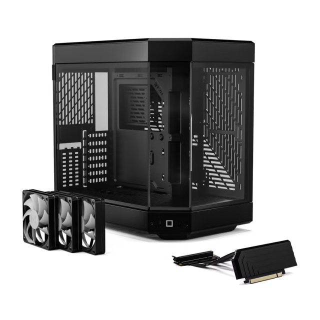 Gabinete HYTE Y60 | Media Torre | E-ATX / ATX / Micro-ATX / Mini-ITX | USB 3.0 / USB 3.2 | Cristal Templado | Negro (Pitch Black) | CS-HYTE-Y60-B