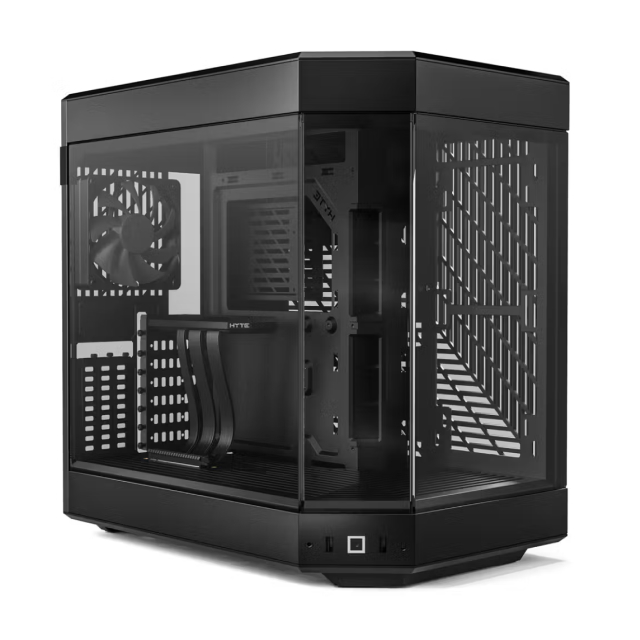 Gabinete HYTE Y60 | Media Torre | E-ATX / ATX / Micro-ATX / Mini-ITX | USB 3.0 / USB 3.2 | Cristal Templado | Negro (Pitch Black) | CS-HYTE-Y60-B