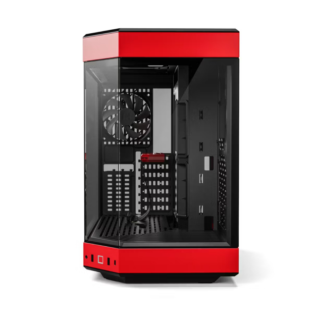 Gabinete HYTE Y60 | Media Torre | E-ATX / ATX / Micro-ATX / Mini-ITX | USB 3.0 / USB 3.2 | Cristal Templado | Negro / Rojo (Black Cherry) | CS-HYTE-Y60-BR
