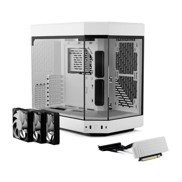 Gabinete HYTE Y60 | Media Torre | E-ATX / ATX / Micro-ATX / Mini-ITX | USB 3.0 / USB 3.2 | Cristal Templado | Blanco (Snow White) | CS-HYTE-Y60-WW