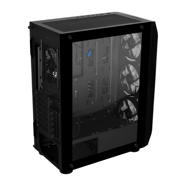 Gabinete Game Factor CSG400 | ATX / M-ATX / ITX / E-ATX | Ventiladores 5 x 120 mm | Color Negro | CSG400