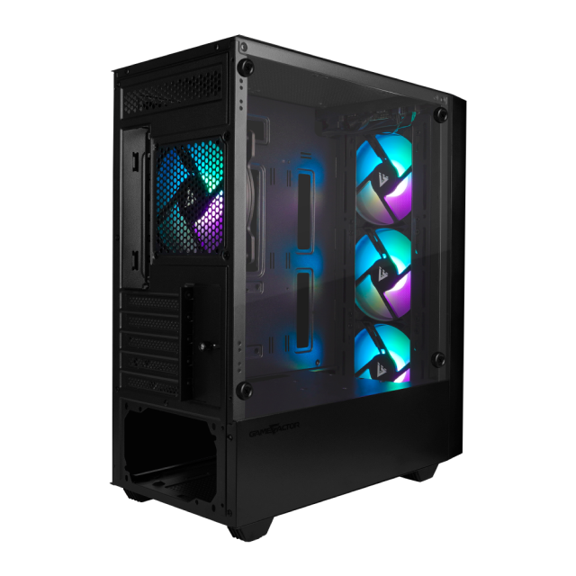 Gabinete GameFactor CSG503 | M-ATX / Mini ITX | Ventiladores 3 x 120mm | Color Negro | CSG503