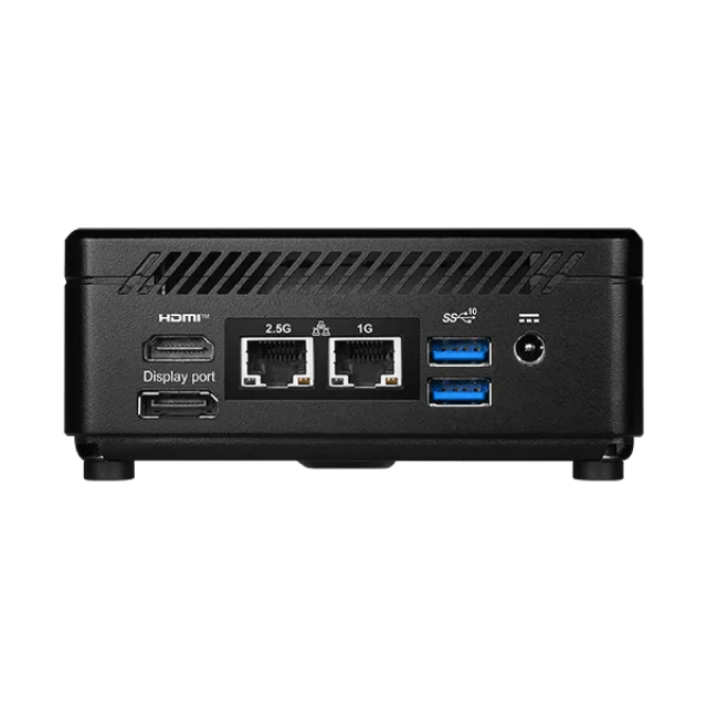 Mini PC Barebone MSI Cubi 5 12M | Intel Core i3-1215U | Gráficos Integrados Intel UHD | 2 x DDR4 (Hasta 64GB) | 1 x SSD M.2 | 1 x HDD / SSD 2.5" | Wi-Fi | Bluetooth | No Incluye RAM / Almacenamiento / GPU / SO | Negro | CUBI 5 12M-086BUS-B31215UXX